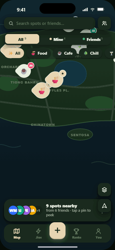 Map dark